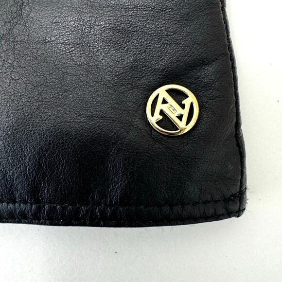 Adrienne Vittadini Leather Gloves Black L Women's - Picture 4 of 7